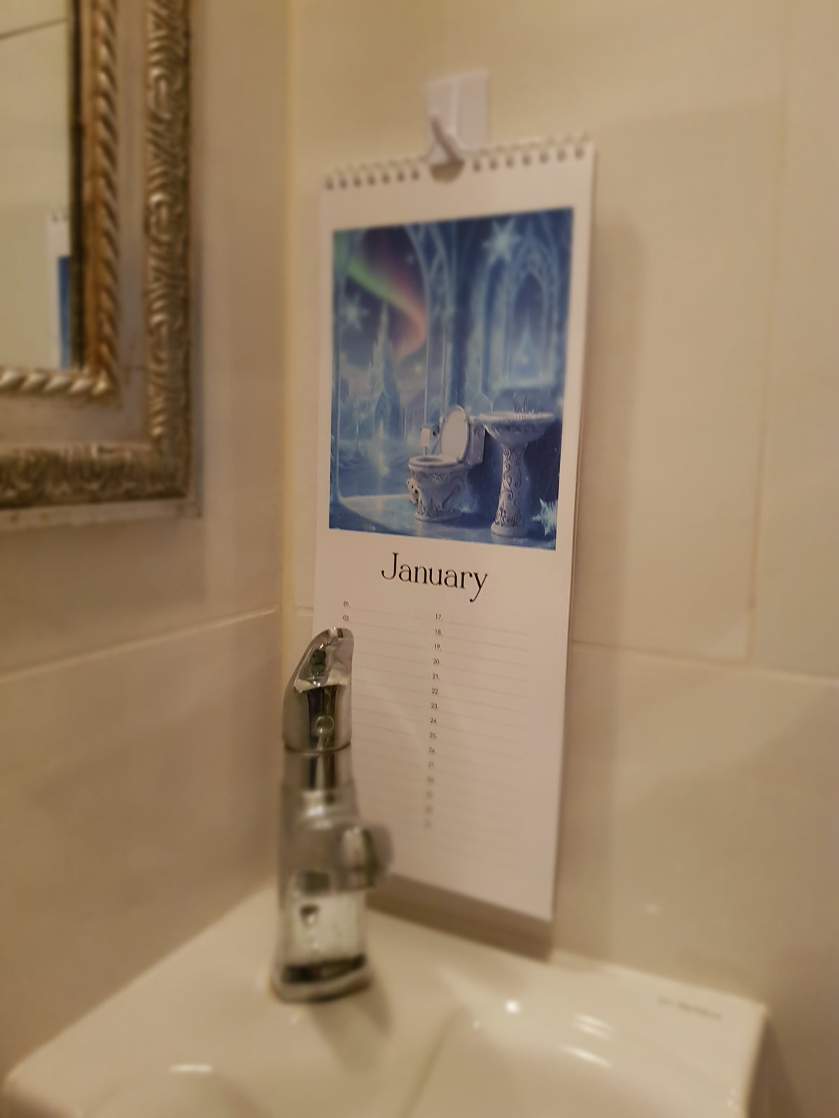 Fantasy Bathroom Birthday Calendar