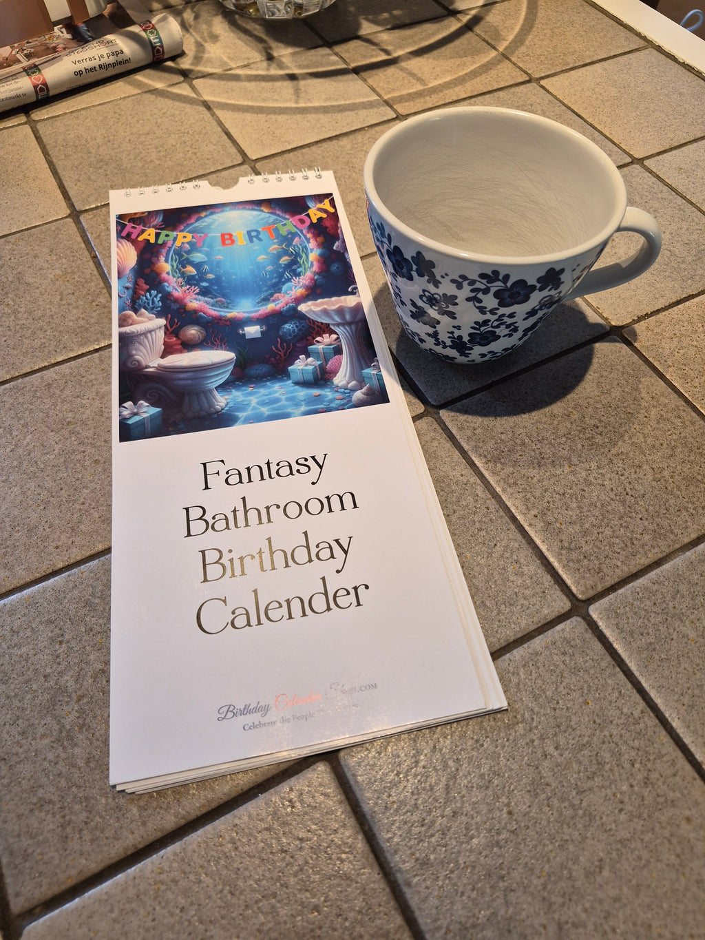 Fantasy Bathroom Birthday Calendar