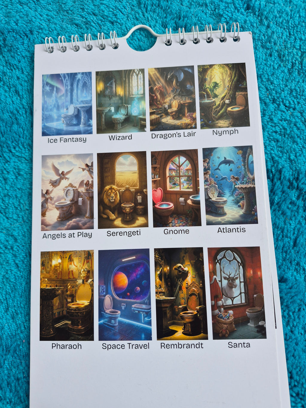 Fantasy Bathroom Birthday Calendar