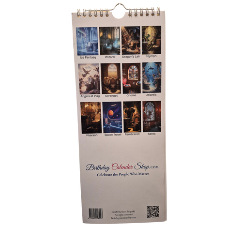 Fantasy Bathroom Birthday Calendar